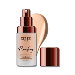 RENEE PRO Broadway Liquid Foundation - Eden, Full Coverage, Lightweight, Long-Lasting, And Highly Buildable. Delivers Velvety Matte Finish, Infused with Spf 15 & Argan Oil for Nourishment - 30ml