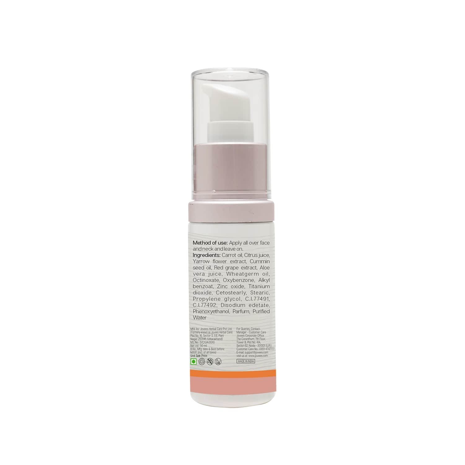 Jovees Sensitive Skin Premium Sun Shield Protective Lotion SPF 40 | Broad Spectrum PA+++ | Matte Tint | Infused with Organic Extracts | Lightweight and Oil Free 50ML - Image 6