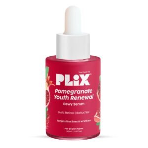 PLIX - THE PLANT FIX Pomegranate 0.6% Retinol & 0.2% Bakuchi Oil Face Serum (30 ml) | For Reverse Aging | Reduces Fine Lines & Wrinkles | For Men & Women | 100% Vegan
