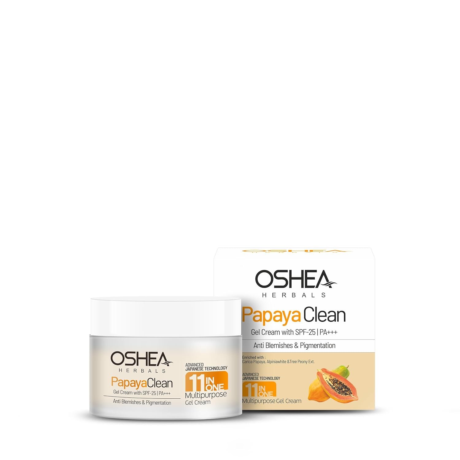 Oshea Herbals Papaya Clean 11 in One Gel Cream with SPF-25 | PA+++ 50gm