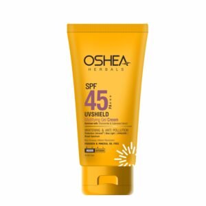 Oshea Herbals UVShield Mattifying Gel Sunscreen SPF 45 PA+++ for Men & Women | Non-Greasy & Water-Resistant with UVA & UVB Protection | Enriched with Chamomile Extract - 60g