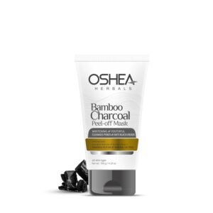 Oshea Herbals Bamboo Charcoal Peel Off Mask For All Skin Types | Anti Blackhead & Pore Minimizer, Enriched with Activated Charcoal & Licorice Extracts | Free from Paraben, Silicone & Mineral Oil 120g