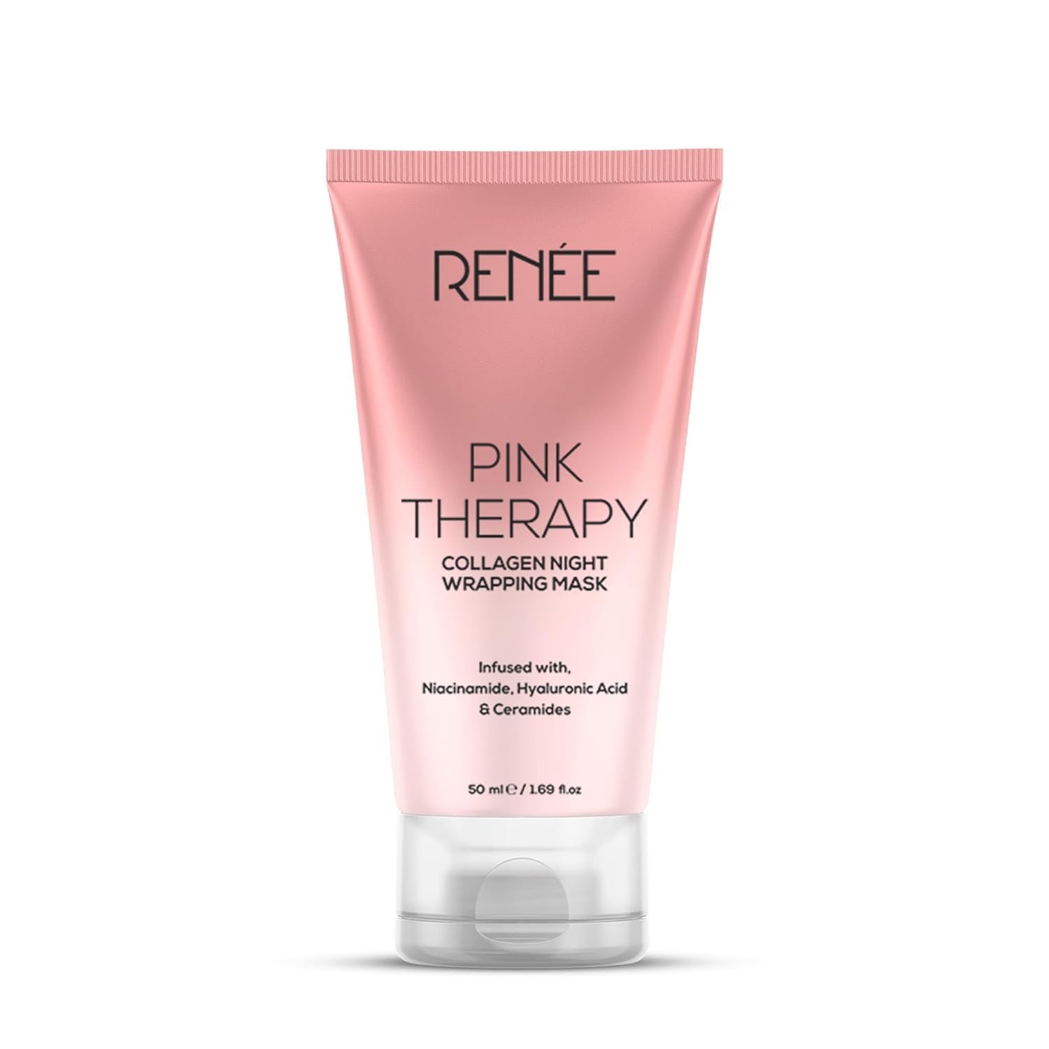RENEE Pink Therapy Collagen Night Wrapping Face Mask | For Young, Hydrated Skin | Texture & Elasticity | Improves Skin Barrier | Hyaluronic Acid & Niacinamide Infused | 50 ml