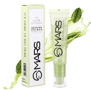 MARS Glow O' Clock Gel Primer for Face Makeup | Enriched with Green Tea Extracts | Dewy Primer | Long Lasting | Power Grip | Ideal for Dry Skin (30ml)