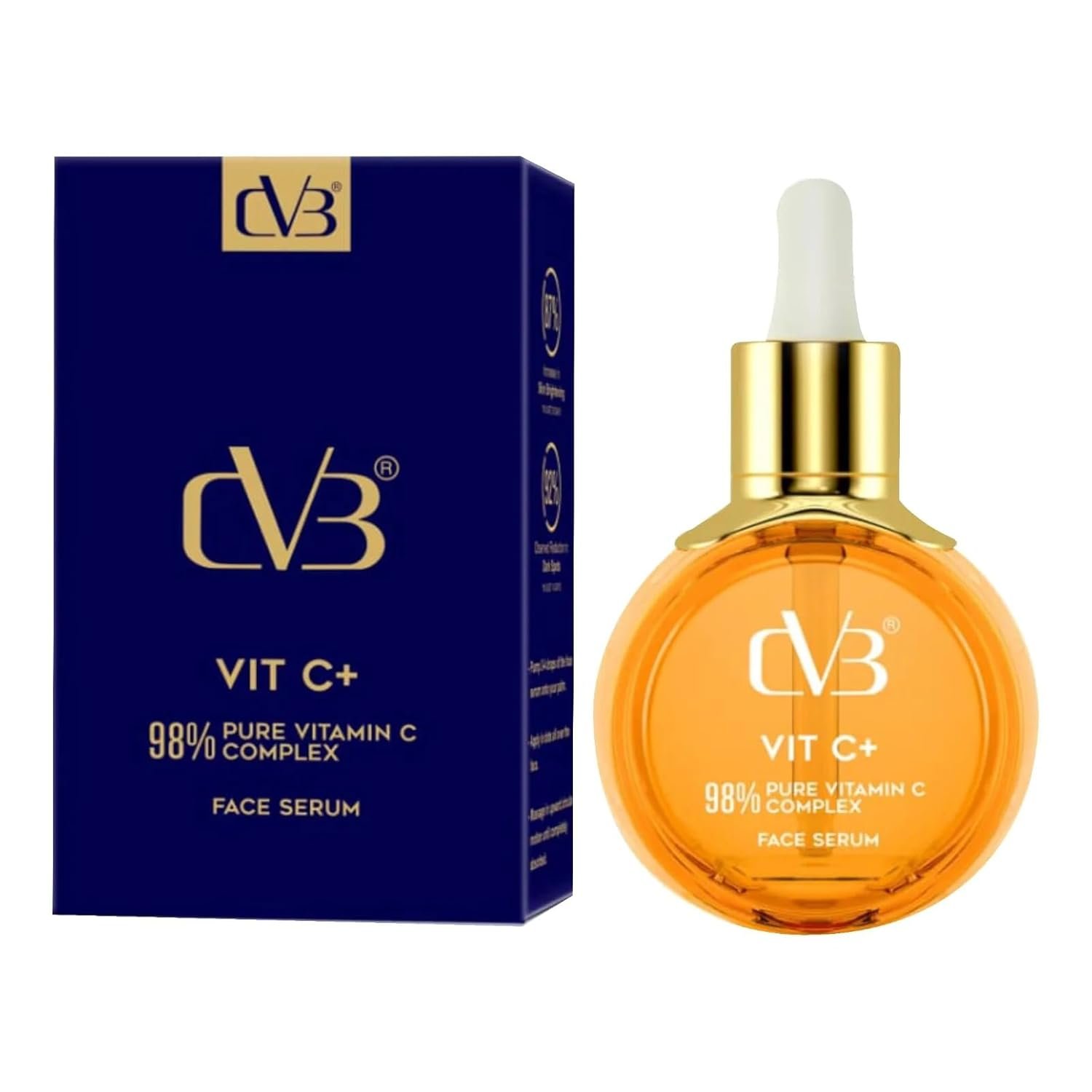 CVB C140A Vitamin C Face Serum, 98% Pure Complex, Dark Spot Reduction, Skin Brightening - Image 3