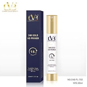 CVB 24K Gold HD Primer, 30ml, Oil-Free, 18-Hour Wear, For All Skin Types