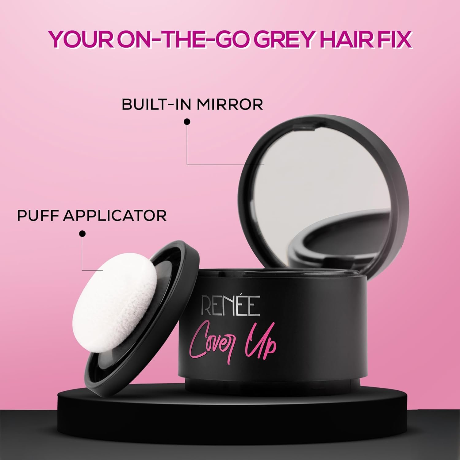 RENEE Cover-Up Hair Powder | Covers Grey Roots & Bald Spots Instantly | Highly Pigmented, Fuller & Denser Look | Long-Lasting | Matte Finish | Fine Powder | Flawless Application | 4gm - Image 2