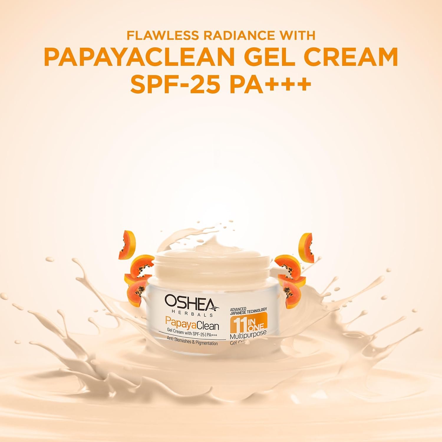 Oshea Herbals Papaya Clean 11 in One Gel Cream with SPF-25 | PA+++ 50gm - Image 5