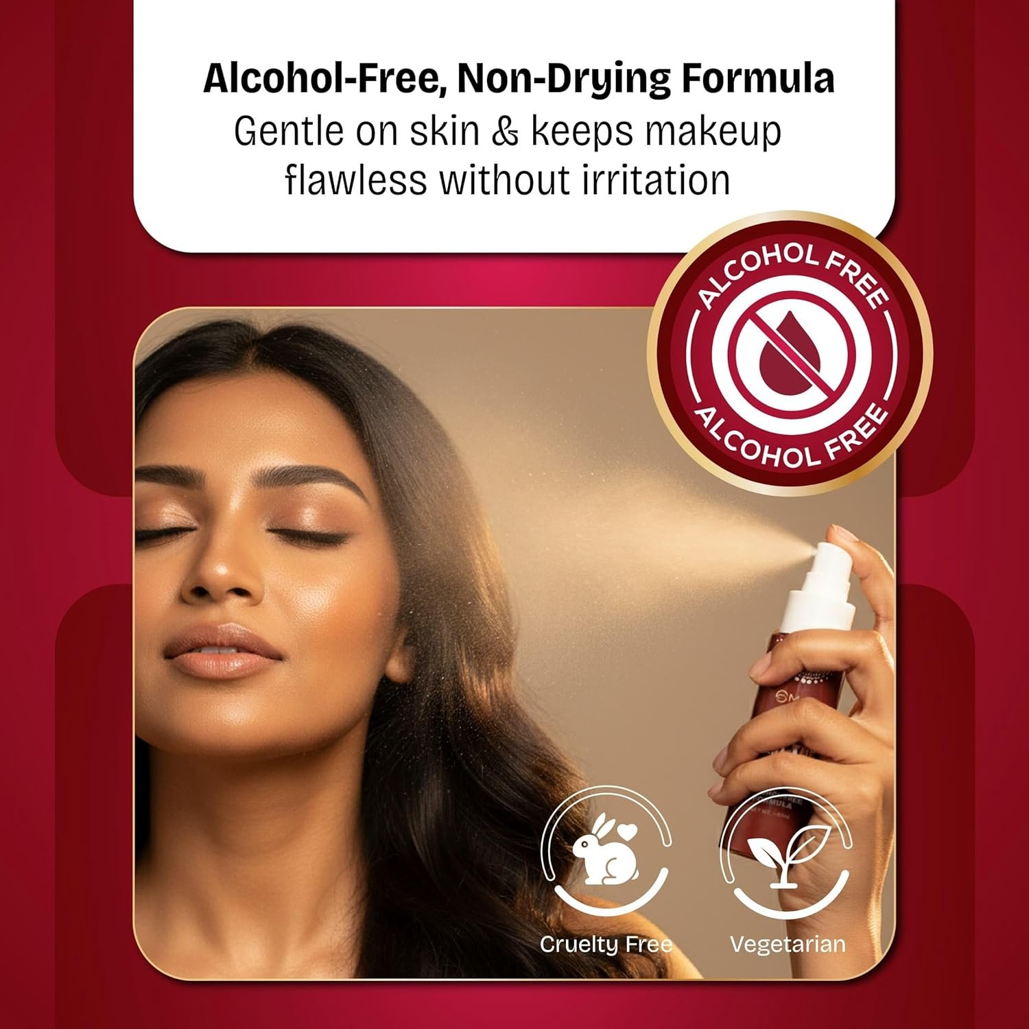 MARS Long Lasting Makeup Fixer spray with Hyaluronic acid | Hydrating Dewy base Setting Spray for Professional Face Make up | Budge Proof | Non Sticky | 60ml - Image 3