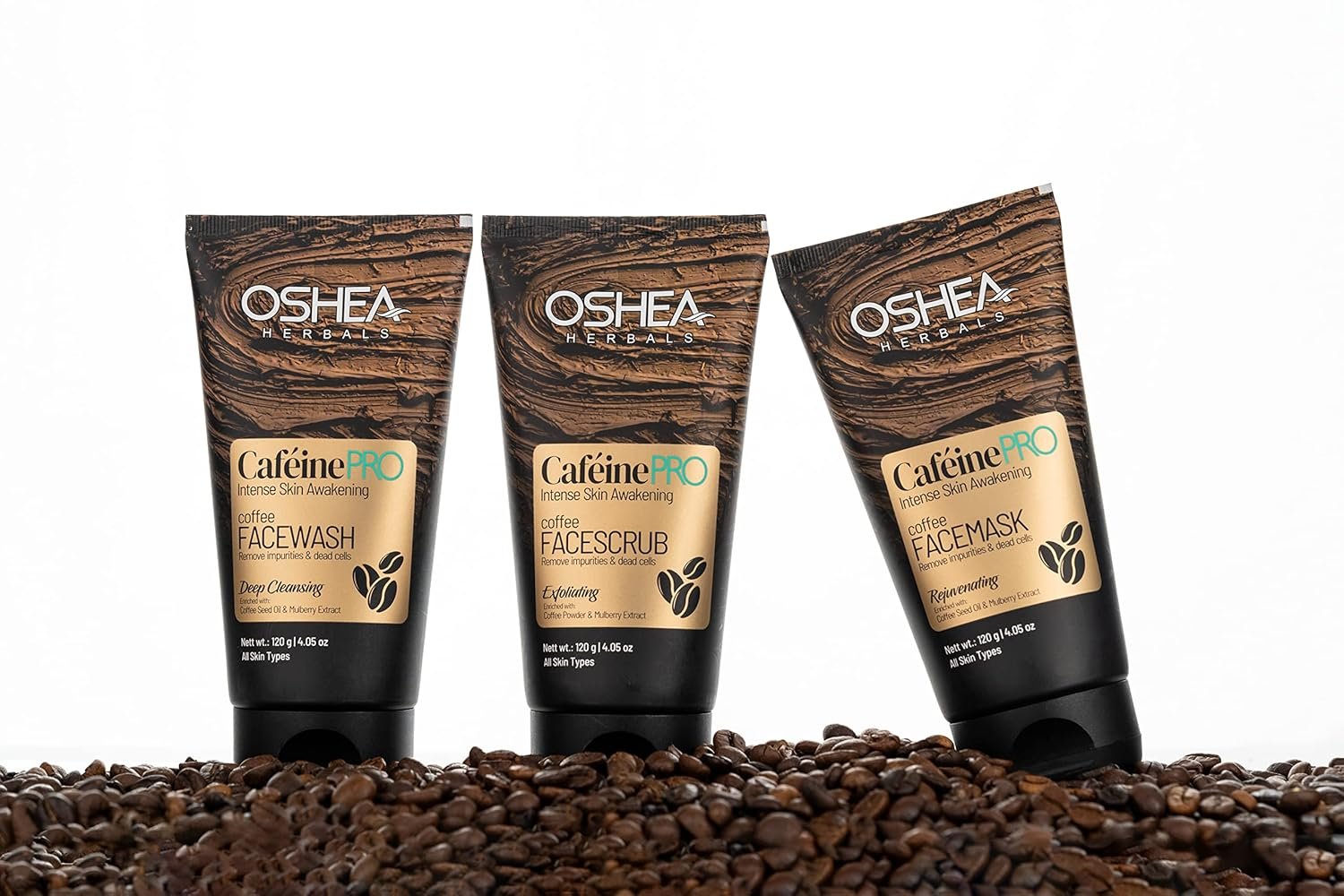 Oshea Herbals Cafeine Pro Coffee Face Mask for All Skin Types | Removes Impurities & Dead Cells | Enriched with Coffee Seed Oil & Mulberry Extracts 120 g - Image 5