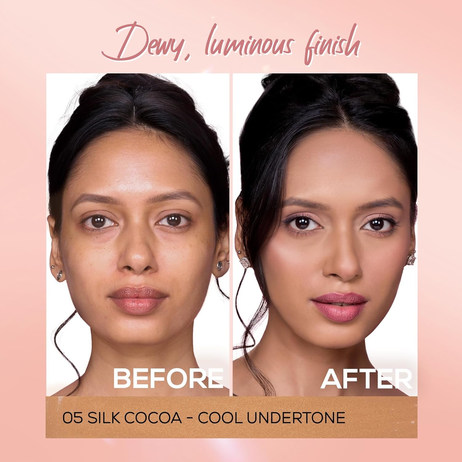 RENEE Lumi Glow Highlighting Liquid Foundation - Satin Ivory | Dewy Finish, Buildable Coverage & 3D Glow | Hydrates & Smoothens For Luminous Skin | With Hyaluronic acid & Niacinamide | 30ml - Image 3