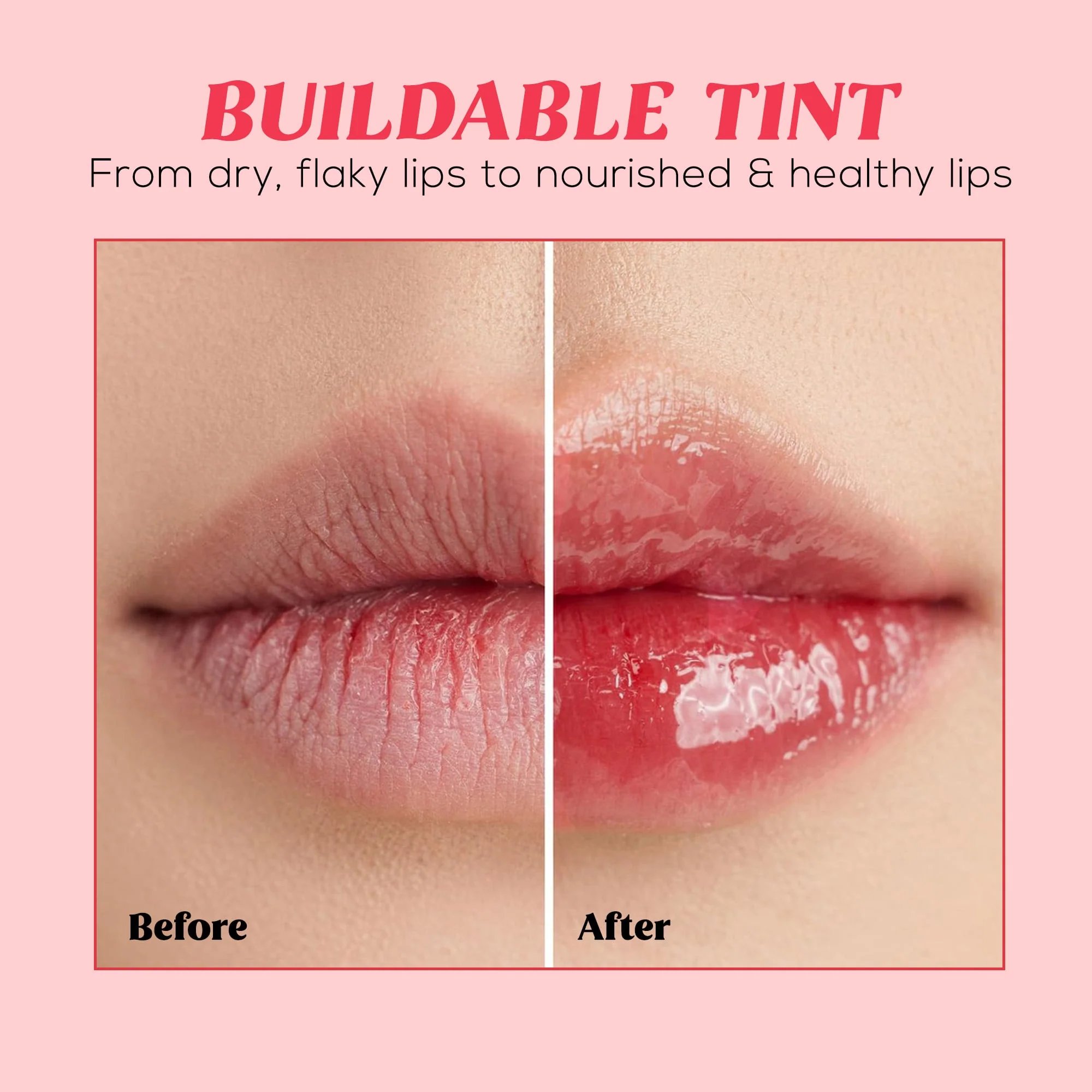 RENEE Juicy Fix Tinted Lip Balm- Peach Pop | Shiny, Glossy Finish | Protects Lips With SPF 30 | Repairs & Nourishes Dry, Flaky Lips | With Peptides, Ceramides & Hyaluronic Acid | 10 g - Image 3