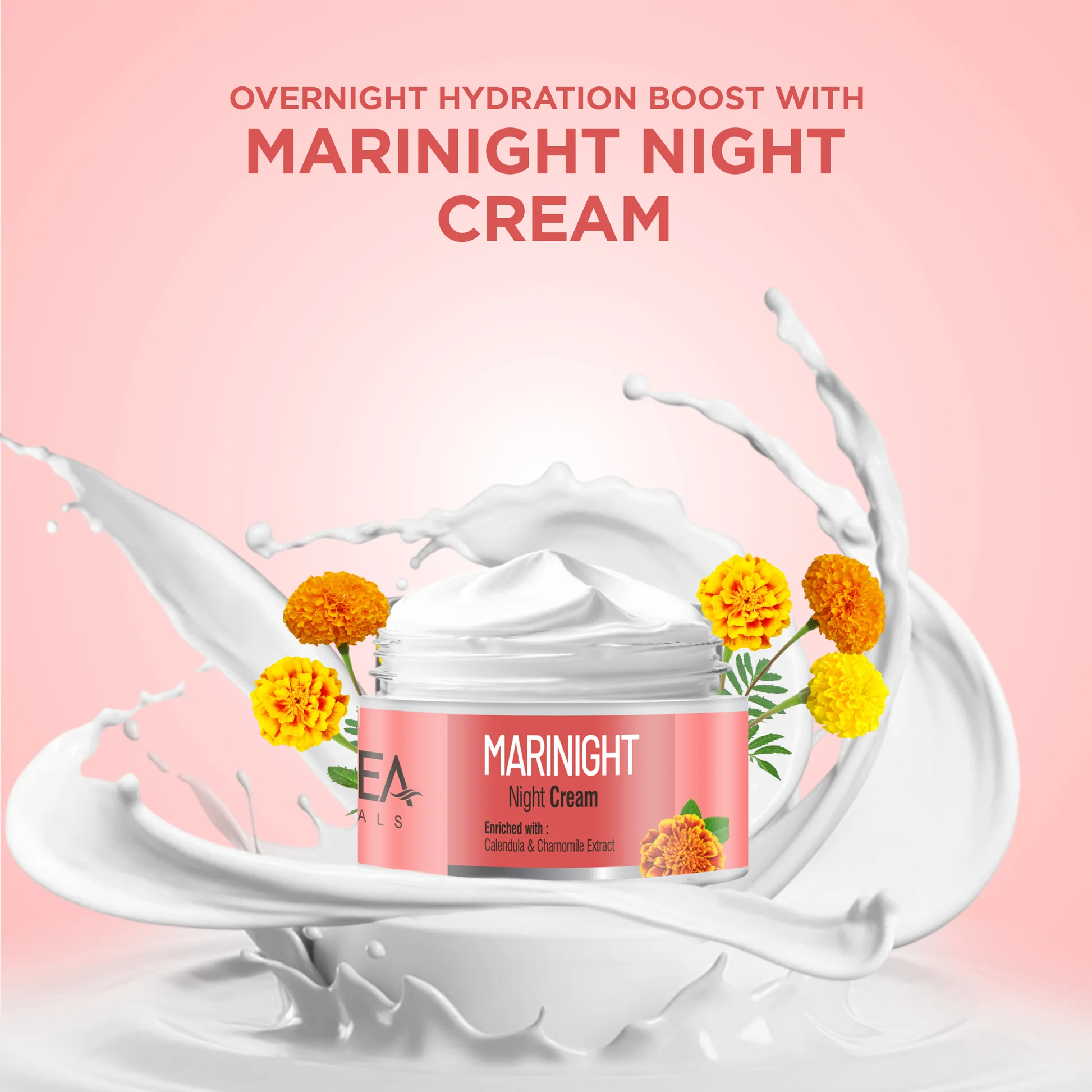 Oshea Herbals Marinight Night Cream for All Skin Types | Reduces Age Sign, Hydrates & Rejuvinates with Even Skin Tone | Enriched with Calendulla & Chamomile Extracts 50g - Image 2