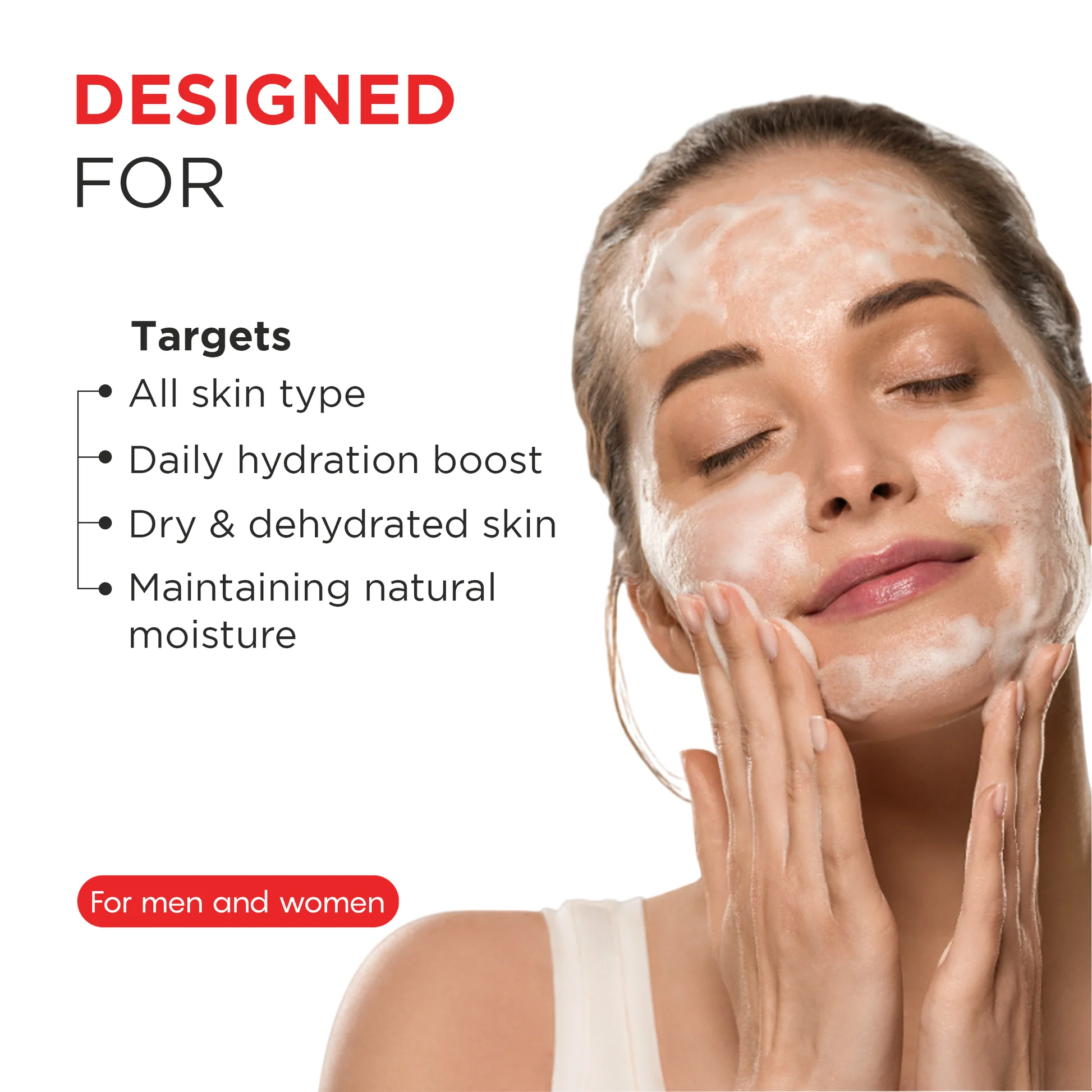 Facewash - 1% Hyaluronic Acid + 0.5% Pentavitin + PGA infused with Watermelon - Image 5