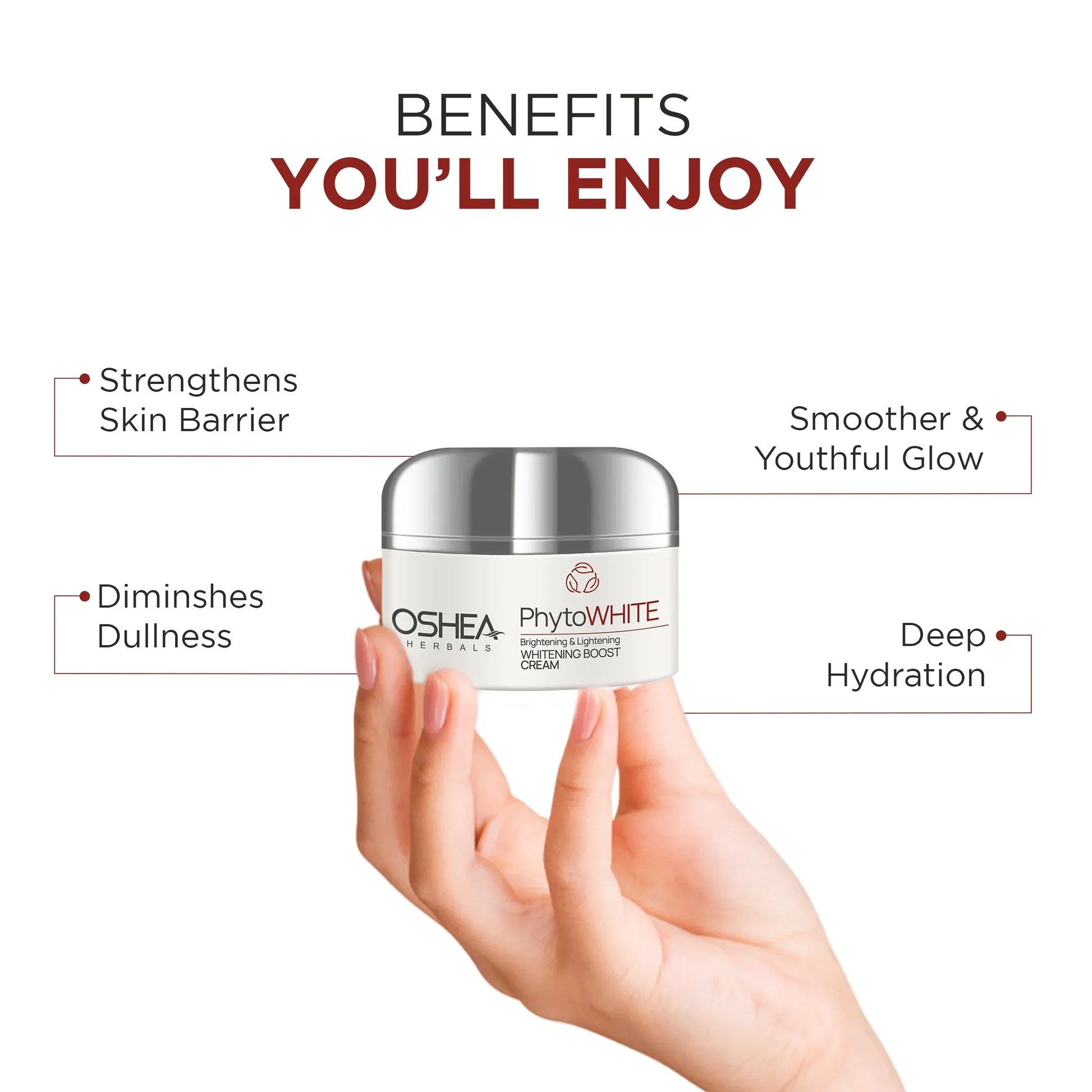 Oshea Herbals Phytowhite Brightening & Lightening Whitening Boost Cream With SPF 25 PA+ - Image 6