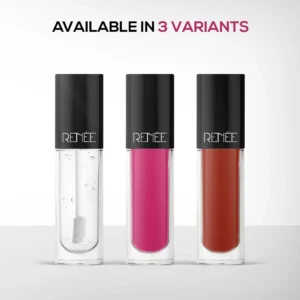 RENEE Hot Lips -Clear Lip Gloss | High-Glossy Shine | Enriched with Vitamin E | Lightweight | Non Sticky | Hydrating Formula | 4.5ml