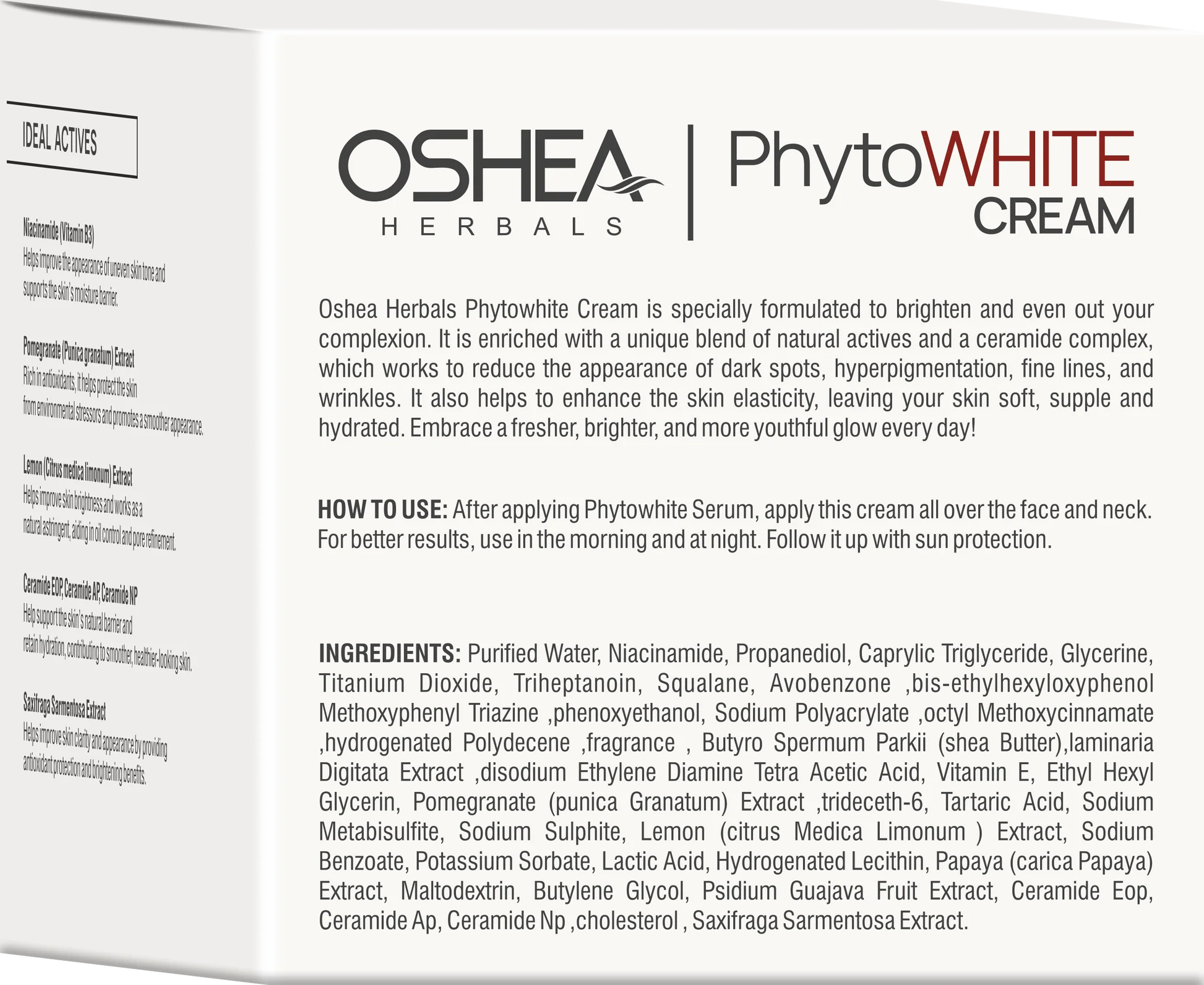 Oshea Herbals Phytowhite Brightening & Lightening Whitening Boost Cream With SPF 25 PA+ - Image 8