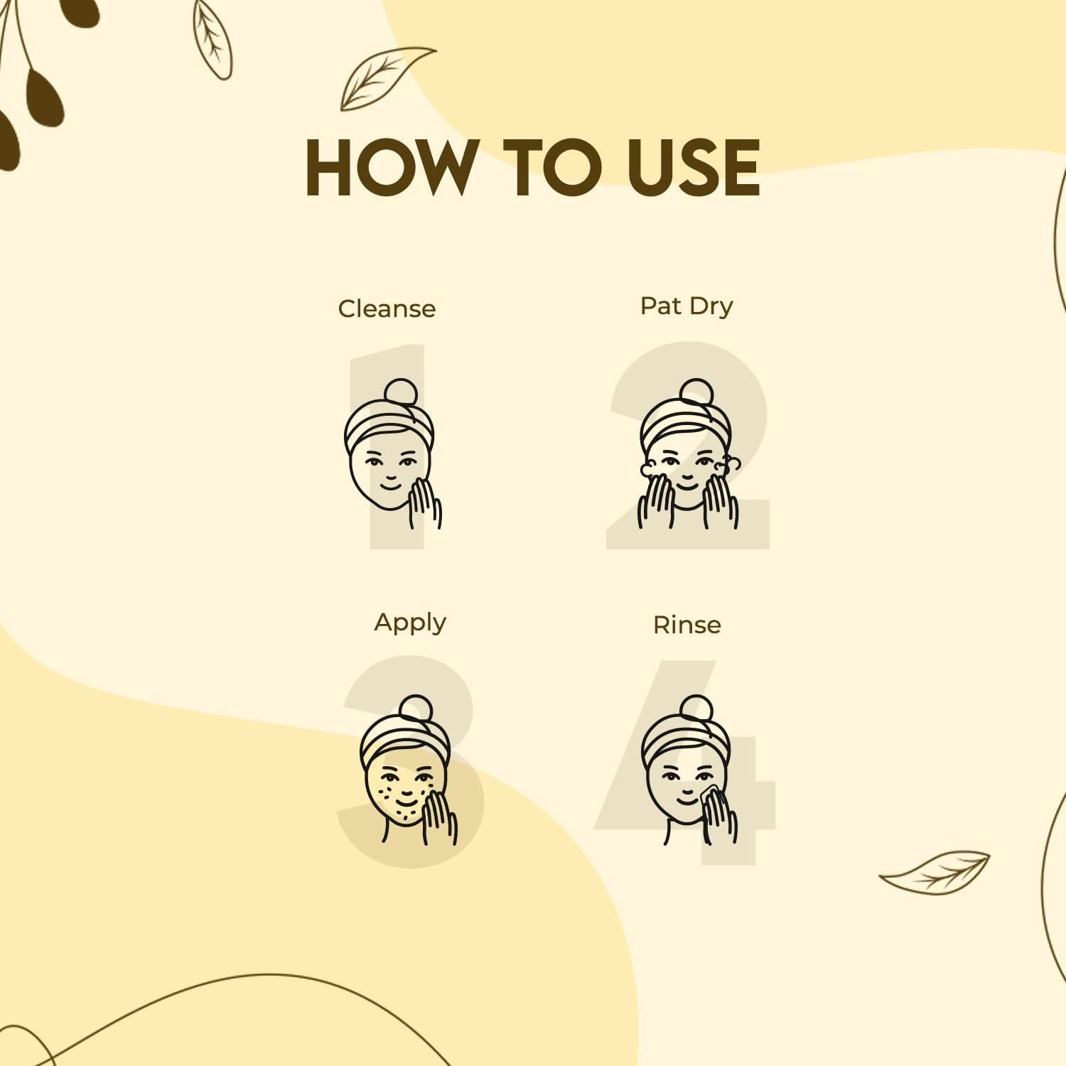 Jovees Herbal Insta Fair Glow Face Pack for Brightens, Cleans Pores, Removes Blackheads and Dark Spots | Clay Face Mask for Glowing, Hydrates & Plumps Skin | For All Skin Types - 120gm - Image 3