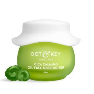 Dot & Key CICA Calming Skin Renewing Night Gel | For Oily, Acne Prone And Sensitive Skin | Night Cream with Niacinamide, Green Tea & Hyaluronic | Fades Blemishes & Dark Spots | 25ml