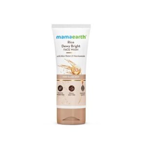 Mamaearth Rice Dewy Bright Face Wash With Rice Water & Niacinamide for Glass Skin | For Hydrated & Even skin Tone | Glowing & Brightening | Korean skin Care Product | For All skin Types | For Men & Women