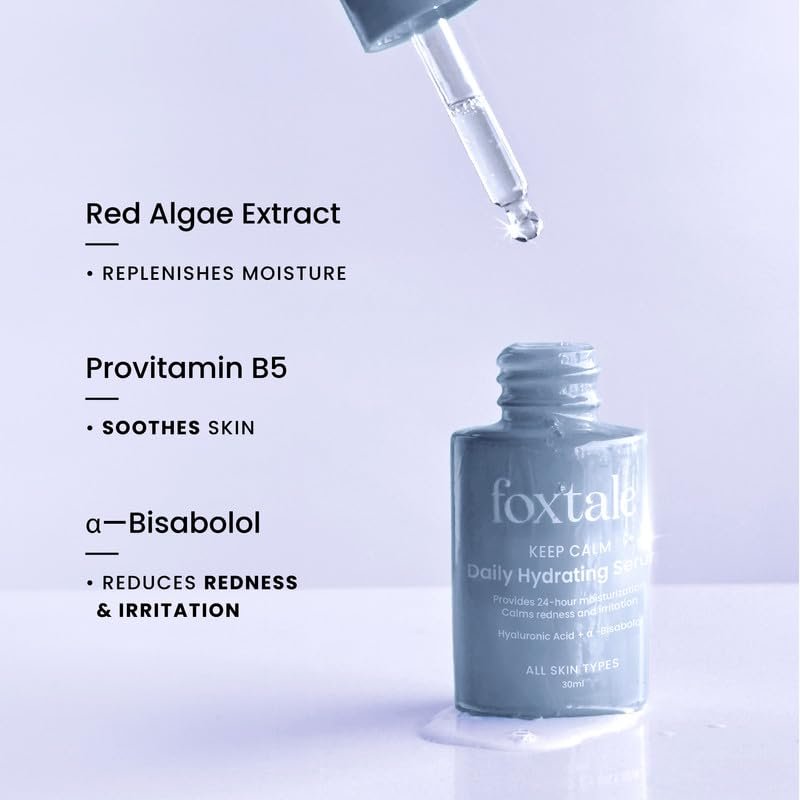 FoxTale Hyaluronic Acid Serum For Plump,Glowing Skin With Vitamin B5,Betaine|Intense 24-Hour Hydration,Brightening|Reduction In Fine Lines&Inflammation|For Dry,Sensitive - Image 5