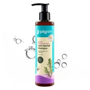 Pilgrim Spanish Rosemary & Biotin Anti Hairfall Shampoo for Reducing Hair Loss & Breakage 200ml | Rosemary shampoo for hair growth | Upto 95% stronger hairs | For all hair types | For Men & Women