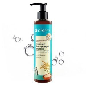 Pilgrim Korean Rice Water & Collagen Advanced Damage Repair Shampoo -  | with 17 Amino Acids, Wheat Protein & 5 Ceramides | Paraben-Free | For Dry & Damaged Hair | For Women and Men