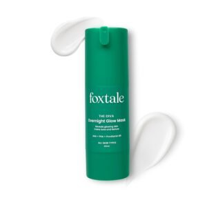 Foxtale Overnight Glow Mask | 4% Glycolic Acid | 3% Lactic Acid |Reduces Blackheads, Whiteheads | 30 Second Salon like Brightening Facial for Glowing Skin | Men & Women - 30ml