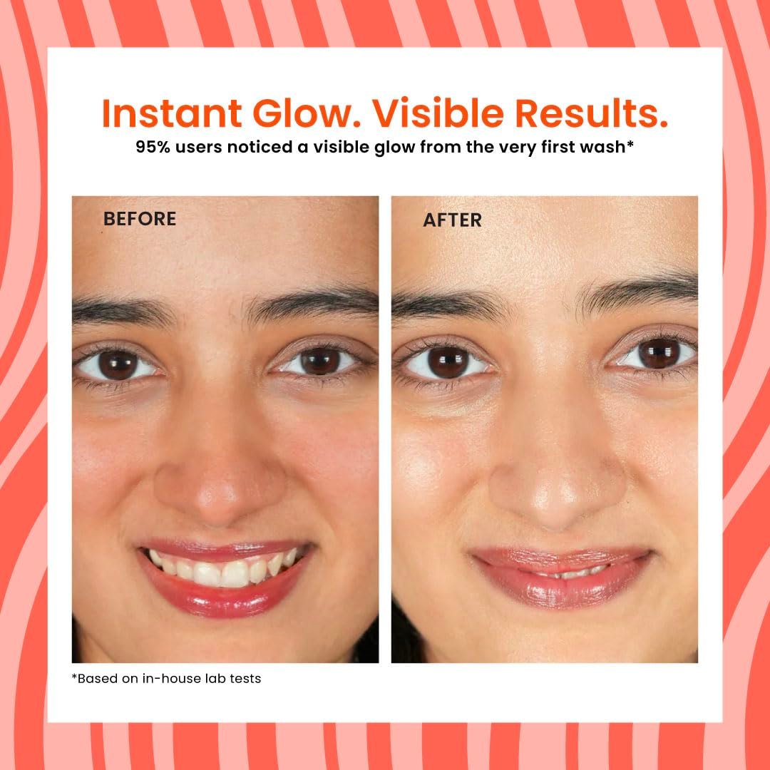 Foxtale Vitamin C Super Glow Face Wash with Papaya enzyme | Reduces Tan | Boosts Glow | Gently Exfoliates & Brightens Skin | Reduces Pigmentation | Face Wash for Men & Women- 150ml - Image 4