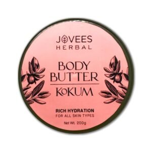 Jovees Herbal Kokum Body Butter For Dry, Itchy Skin & Stretch Marks | Kokum,Cocoa Butter,Almond & Olive Oil | Non - Sticky Intense Moisturization For All Skin Types- 200 gm