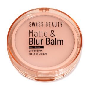 Swiss Beauty Matte & Blur Balm | Prep + Prime | 12-Hour Oil-Free Shine | With Vitamin E & B3 | UV Light Protection | 1 Count