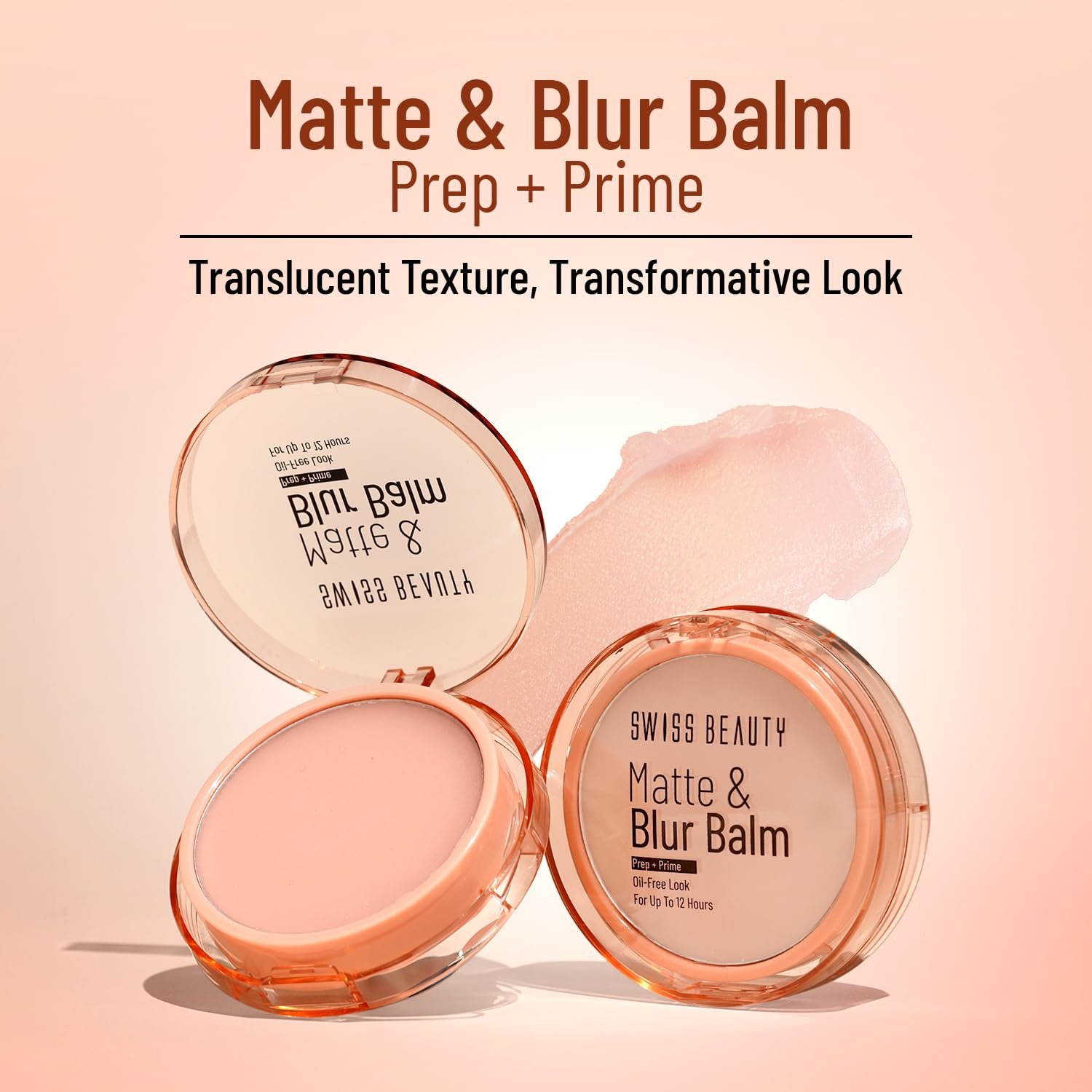 Swiss Beauty Matte & Blur Balm | Prep + Prime | 12-Hour Oil-Free Shine | With Vitamin E & B3 | UV Light Protection | 1 Count - Image 5