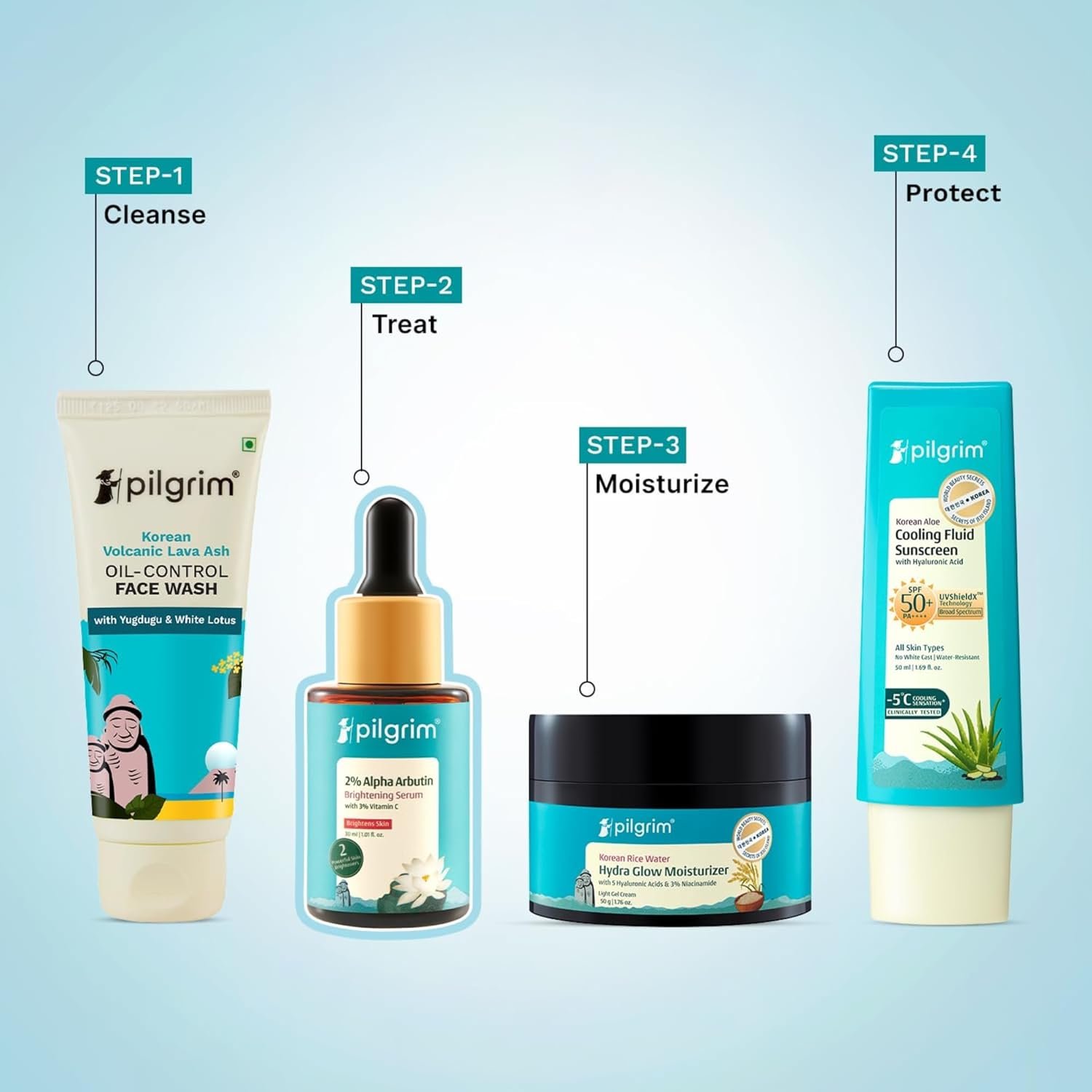 PILGRIM Korean 2% Alpha Arbutin & 3% Vitamin C Brightening Face Serum for glowing skin| Alpha arbutin face serum|All skin types | Men & Women| Korean Skin Care| Vegan & Cruelty-free | 30ml - Image 5