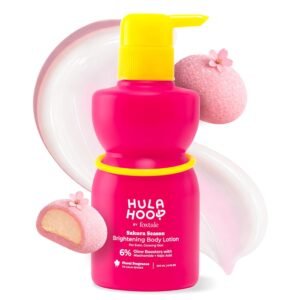 Hula Hoop Brightening Body Lotion by Foxtale| Niacinamide + Kojic Acid + SPF30 | Moisturizes, Brightens, & Even Tones Skin | Prevents Tanning & Sun Damage | Light & Grease-Free
