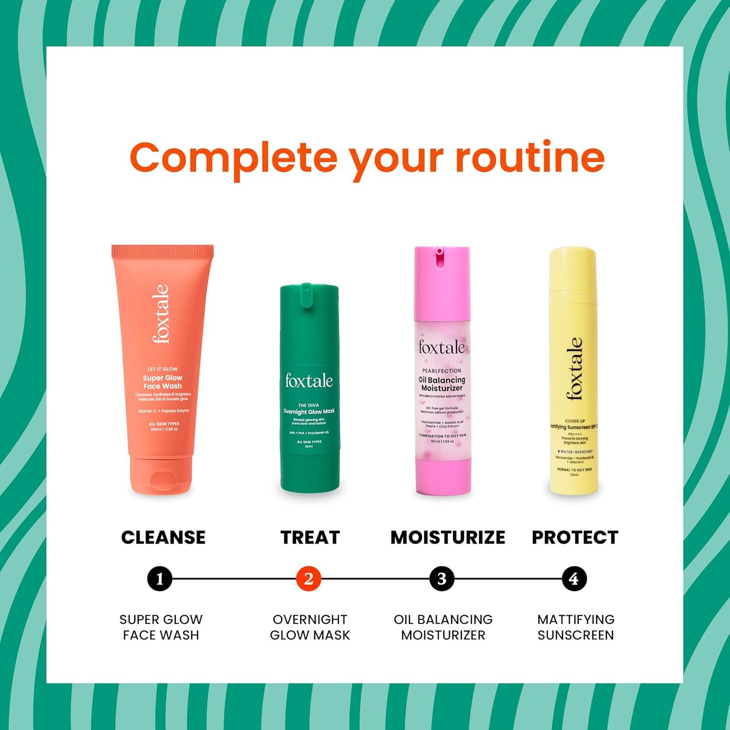 Foxtale Overnight Glow Mask | 4% Glycolic Acid | 3% Lactic Acid |Reduces Blackheads, Whiteheads | 30 Second Salon like Brightening Facial for Glowing Skin | Men & Women - 30ml - Image 6