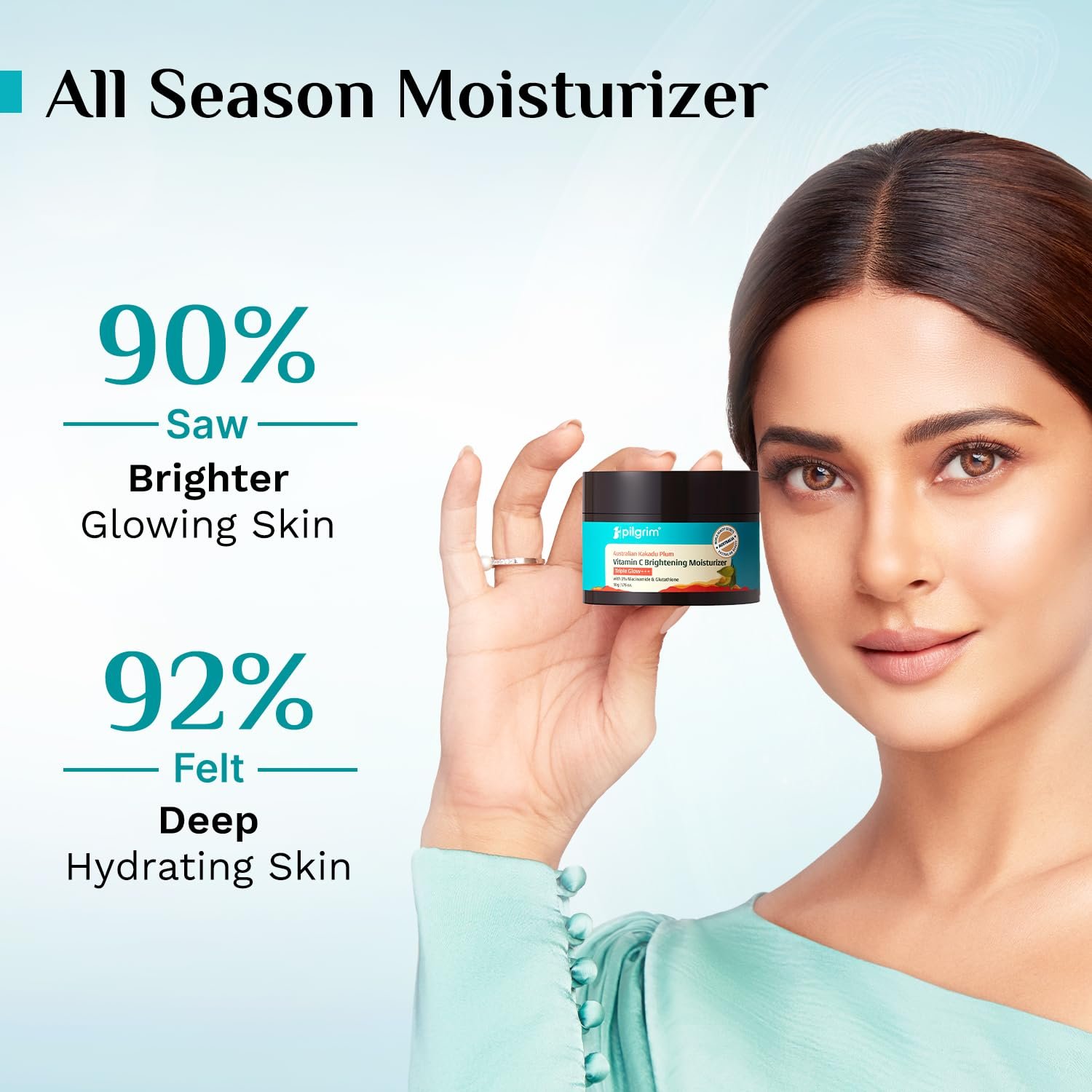 Australian Kakadu Plum Vitamin C Brightening Moisturizer| Triple Glow| Reduces Pigmentation|Light Gel| All skin Types - Image 5