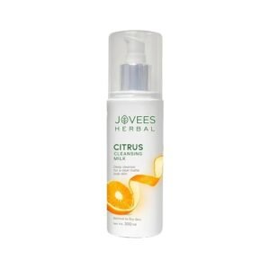 Jovees Herbal Citrus Cleansing Milk For soft, Clean & Healthy skin with Lemon Peel, Almond & Coconut Oil | Gentler Cleanser For Make-up and Dirt Keeps your skin toned | For Normal to Dry Skin