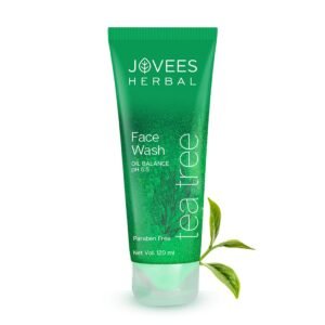 Jovees Herbal Tea Tree Oil Control Face Wash for Oily & Sensitive Skin | Paraben & Alcohol-Free, Controls Oil, Prevents Breakouts , Remove Dead Skin | Gentle Cleanser For All Skin | For Men & Women - 120ml