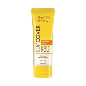 Jovees Herbal Sandalwood Natural Sun Cover SPF 30 | Protect From Sun Damage, UVA/UVB Rays & Blue Light | Lightweight and Oil Free Sunscreen For Men/Women 50g
