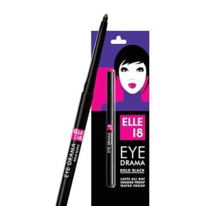 Elle 18 Eye Drama Kajal|| Super Black- Smudge-Proof|| Waterproof|| 0.35 g