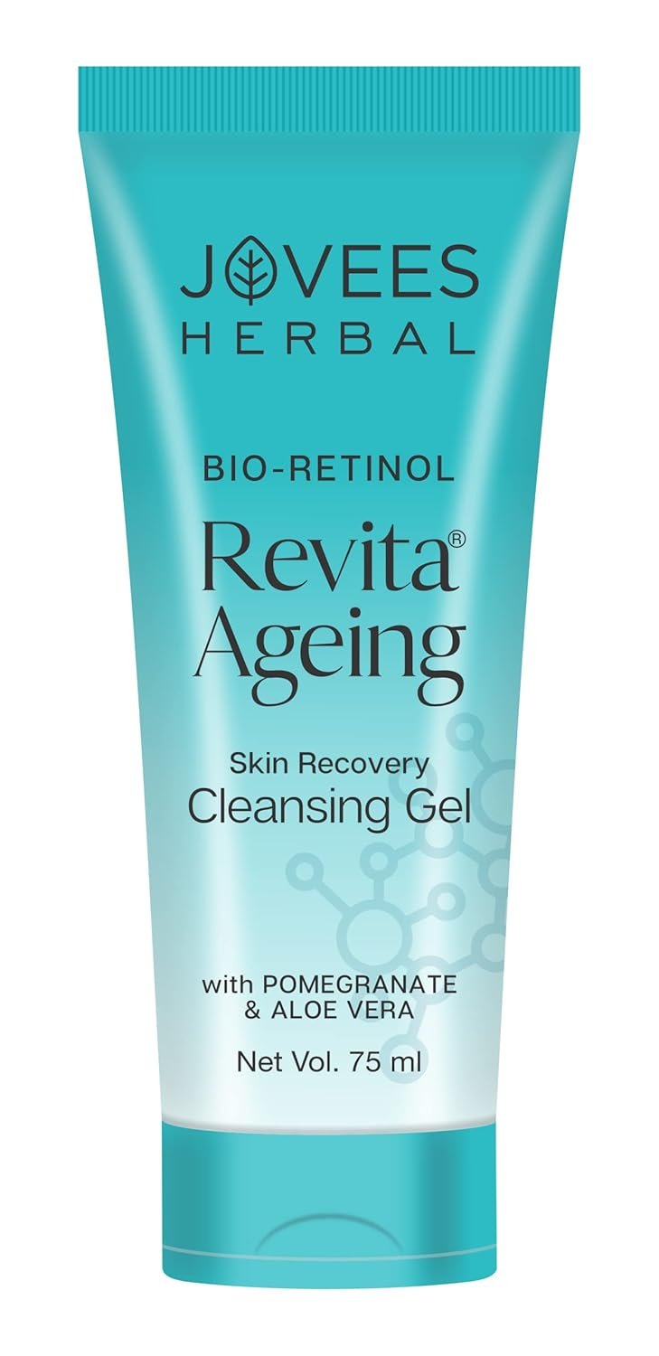 Jovees Herbal Bio-Retinol Revita Ageing Cleansing Gel To Reduce Fine Lines & Wrinkles 75ml