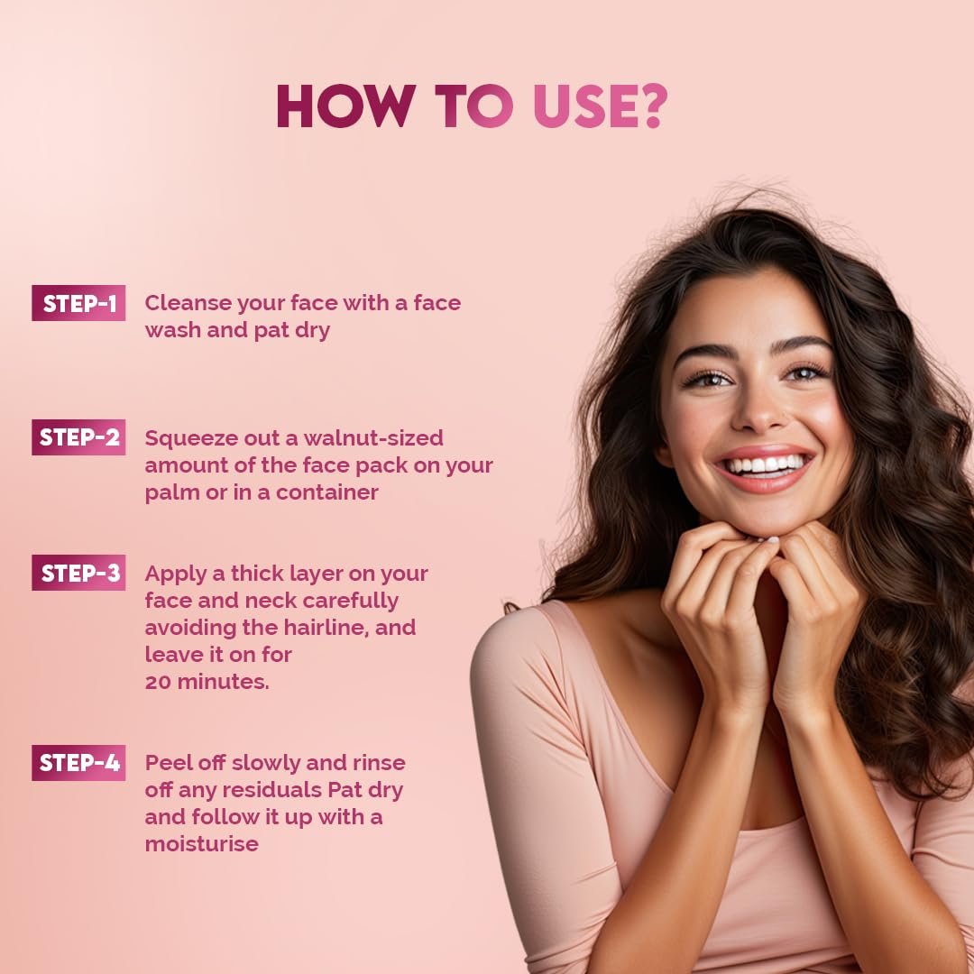 Jovees Herbal Apple & Grape Fruit Pack | With Apple, Apricot & Peach Extracts | For Uneven Skin Tone | For All Skin Types | 120gm - Image 2