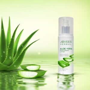 Jovees Herbal Aloe Vera Moisturising Lotion |With Sandal And Peach Extract |Nourishes, Heals and Hydrates Skin | For Oily & Sensitive Skin