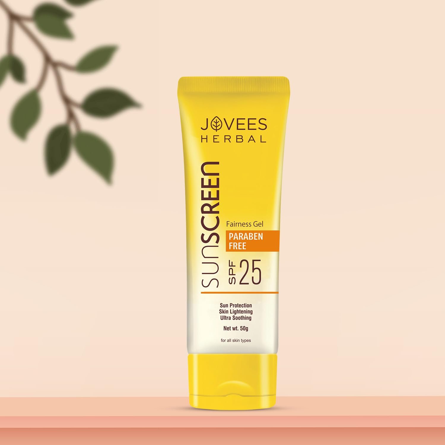 Jovees Herbal Sunscreen Fairness Gel SPF 25 For Tanning & Sun Damage | Oily, Sensitive, Dry Skin | Sunscreen For protect Your Skin with Lightweight & No White Cast Formula | Women/Men 50g - Image 5