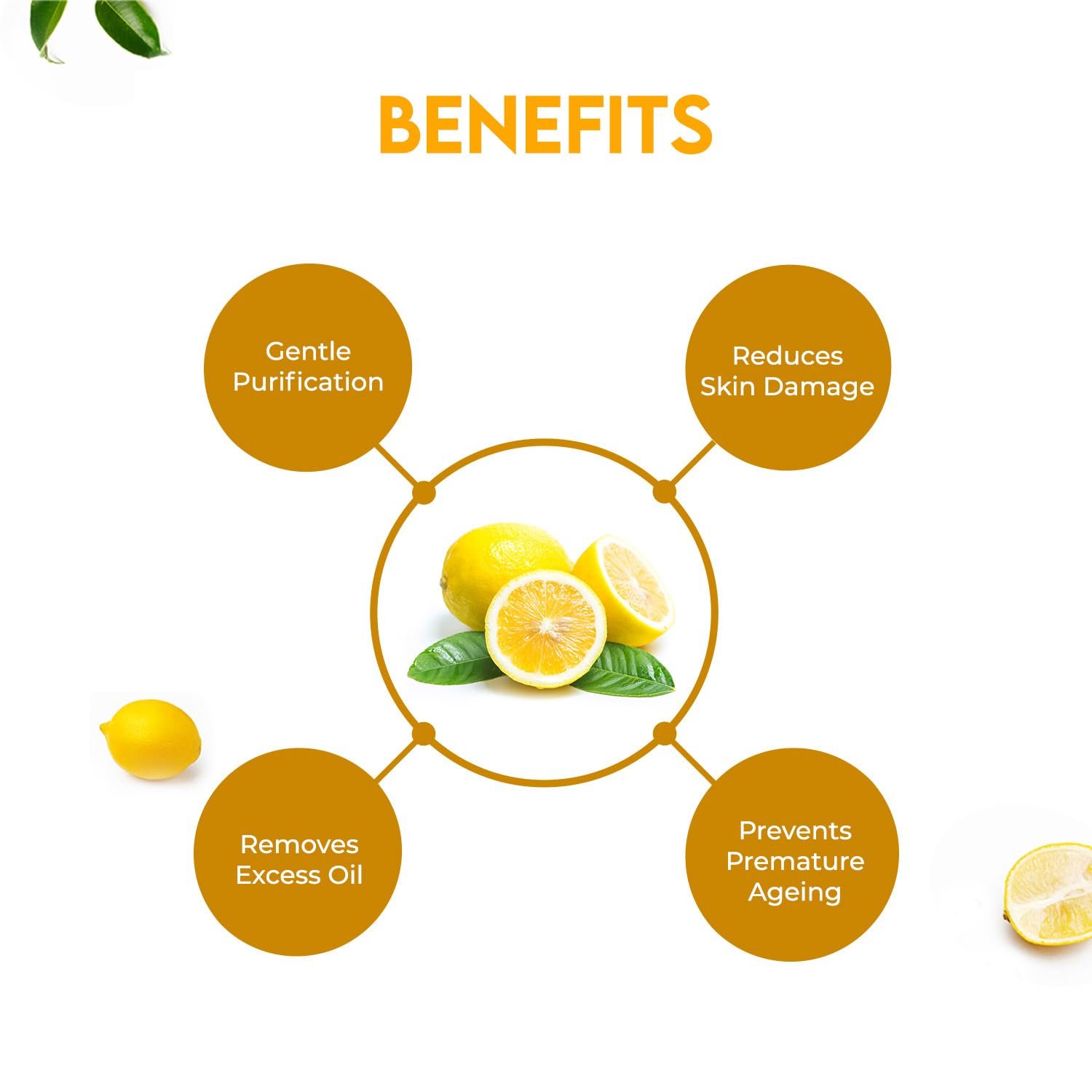 Jovees Herbal Lemon Face Wash with Lemon, Orange Peel & Kakadu Plum Extract | Removes Dirt, Impurities & Excess Oil | Reduces Dark Spot | Skin Brightening (120 ml) - Image 4