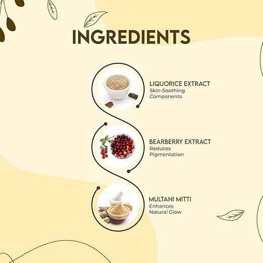 Jovees Herbal Insta Fair Glow Face Pack for Brightens, Cleans Pores, Removes Blackheads and Dark Spots | Clay Face Mask for Glowing, Hydrates & Plumps Skin | For All Skin Types - 120gm - Image 3