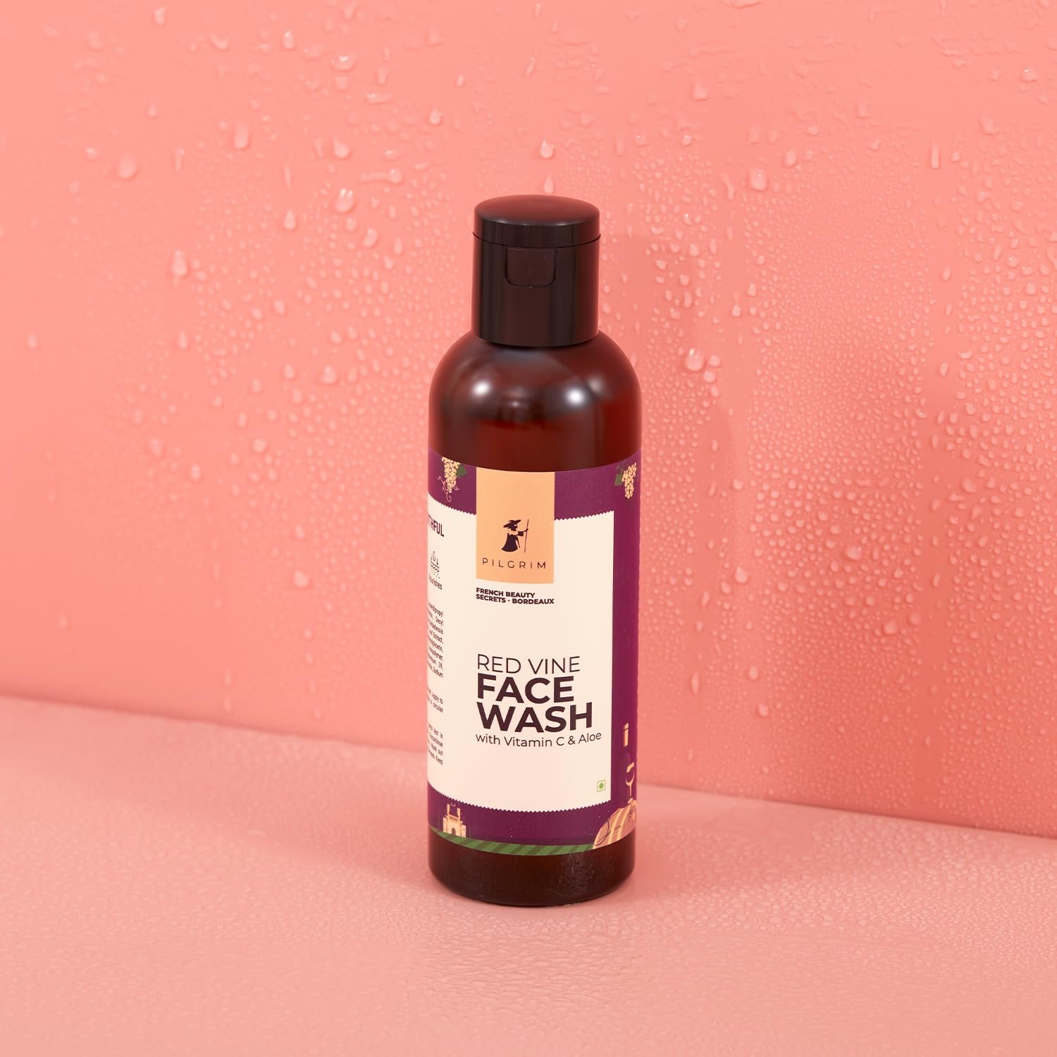 Pilgrim French Red Vine Face Wash with Vitamin C & goodness of Aloe for Anti Ageing & Dark Spots |Face wash for dry skin | Face cleanser for dry skin | Men and Women|100ml - Image 3