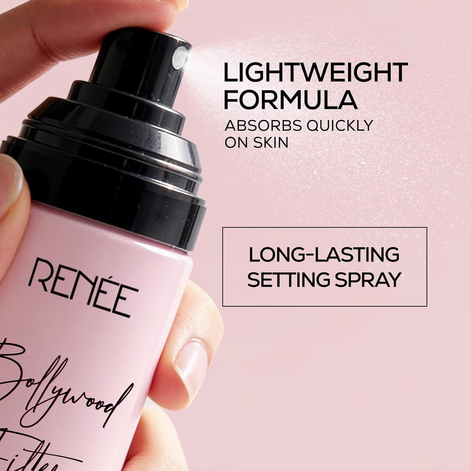 RENEE Bollywood Filter Blurring Setting Spray for Face Makeup, Matte Finish & Pore Blur Effect with Niacinamide & Hyaluronic Acid, Long Lasting Makeup Fixer & Shine Control, Fine Mist 100ml - Image 5