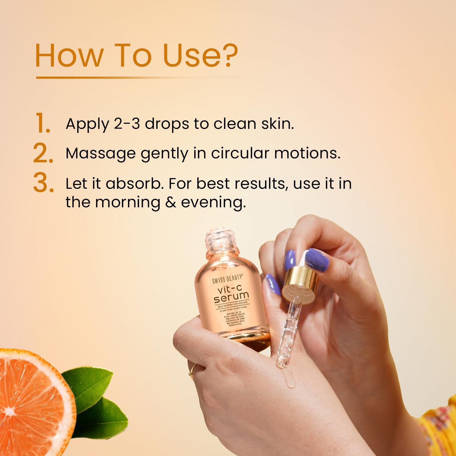 Swiss Beauty Vit C Serum, 30ml - Image 4