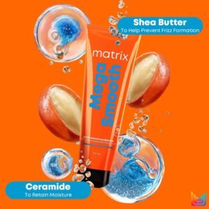 Matrix Mega Smooth Conditioner with Shea Butter and Ceramides for Frizzy Hair |Max Smoothness for 4 Days | Used by 1 Lakh Hairstylists*|For All Hair Types | Paraben Free